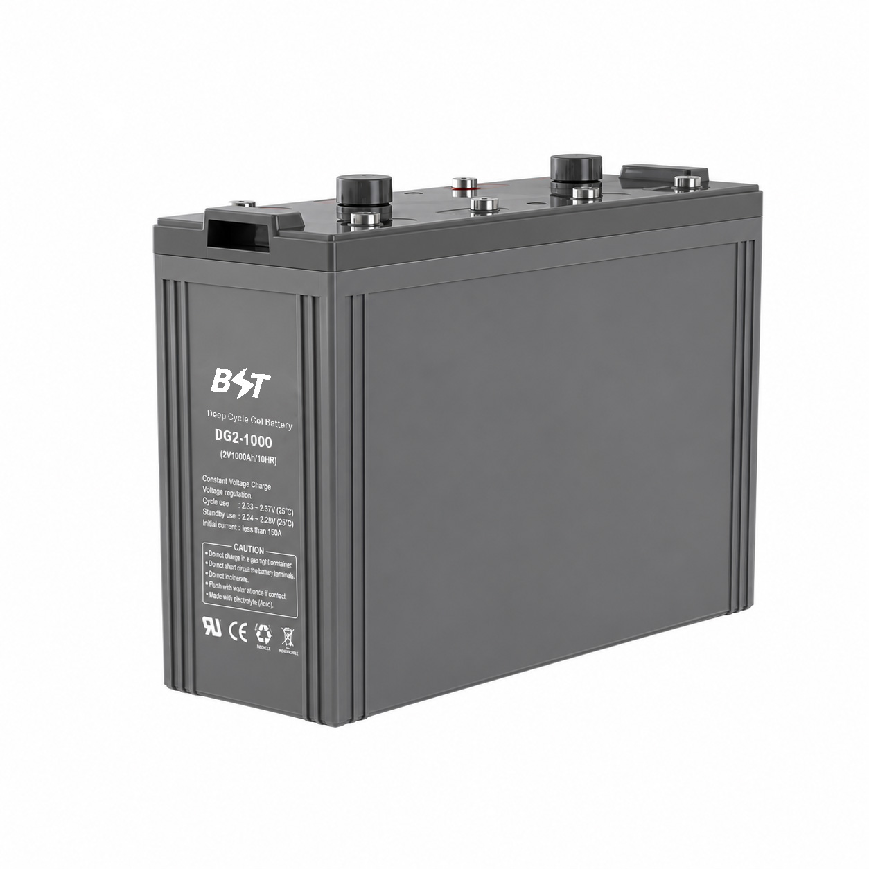 (DG)Deep Cycle Gel Battery 2V100-3000AH 1200 Cycles 12-15 Years Float Design Life