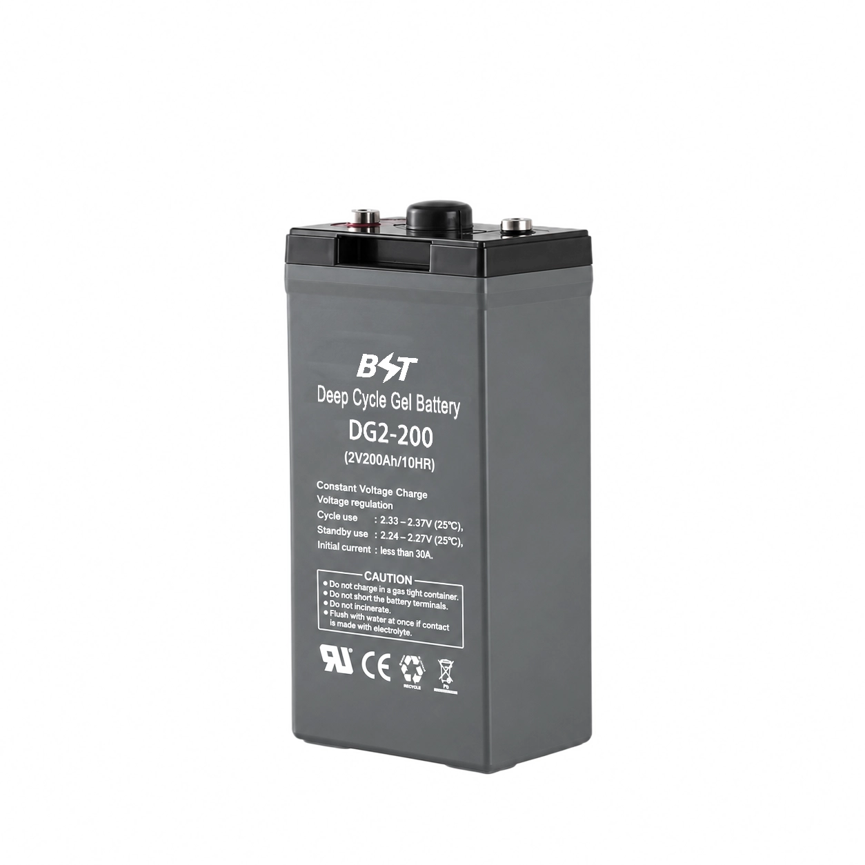 (DG)Deep Cycle Gel Battery 2V-200AH 1200 Cycles 12-15 Years Float Design Life