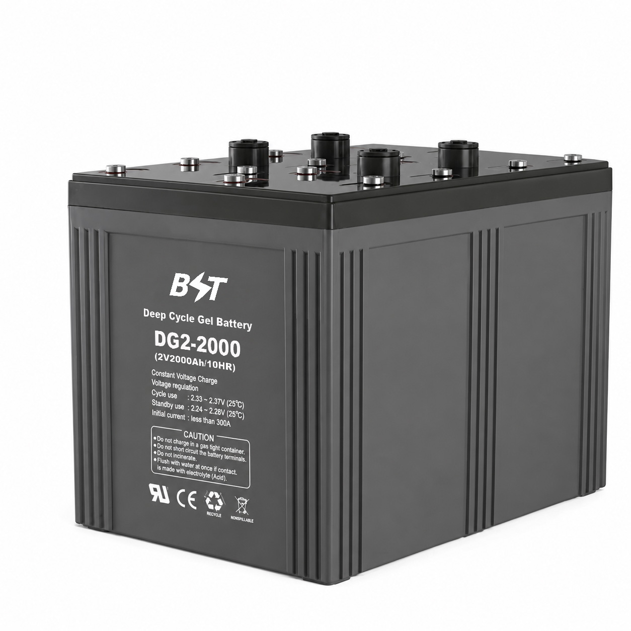 (DG)Deep Cycle Gel Battery 2V-200AH 1200 Cycles 12-15 Years Float Design Life