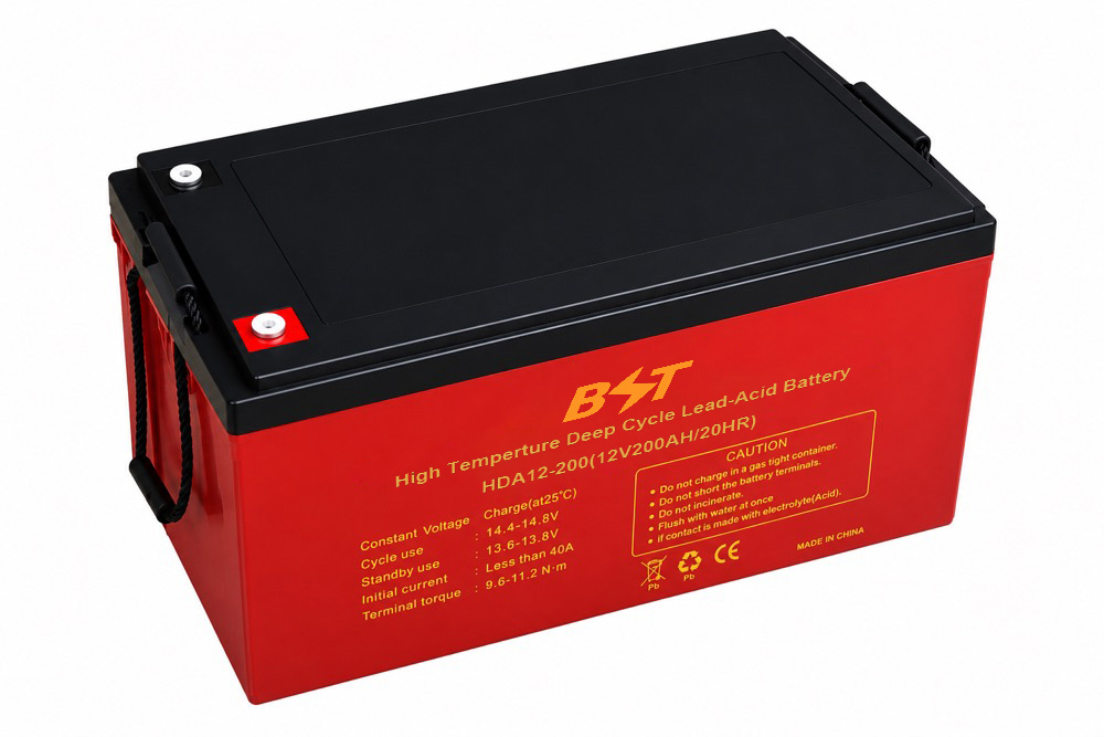 ( HDA ) High Temperature Deep Cycle VRLA AGM Battery 12–15 Years Long Float Life Customization