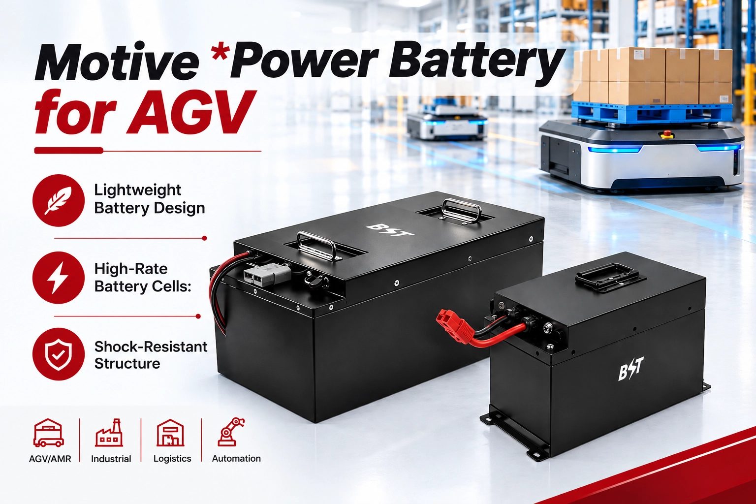 Motive Power Battery for AGV Lithium Battery for Automated Guided Vehicles