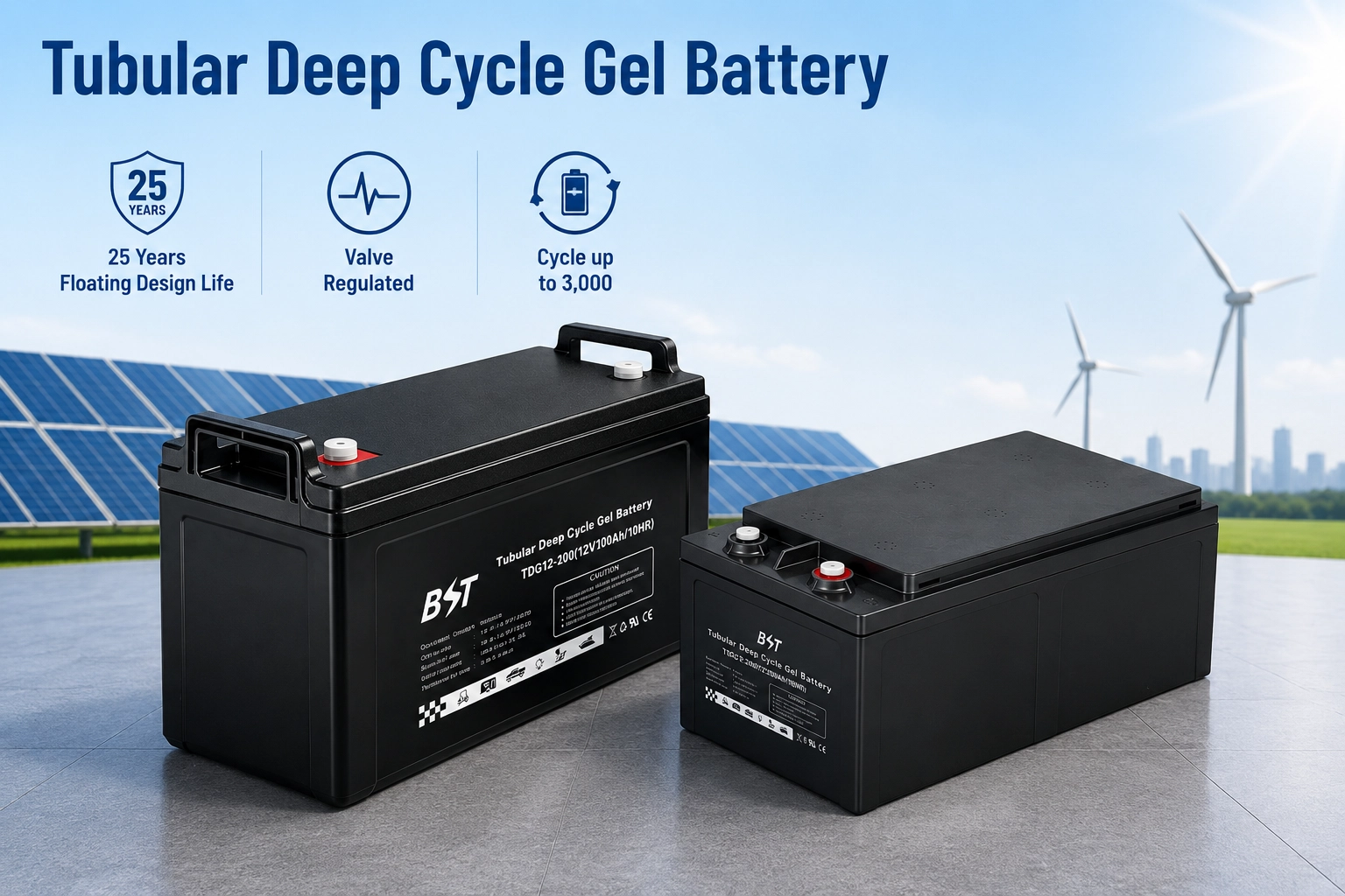 DG12-100 Deep Cycle Gel Battery (12V100AH/20HR)