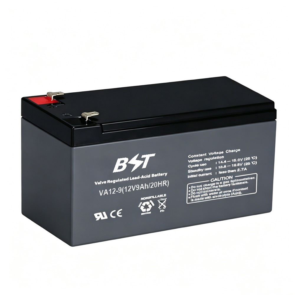 VA12-9 Valve Regulated Lead Acid Battery 12V9AH 20H AGM Sealed UPS, security, and emergency lighting systems