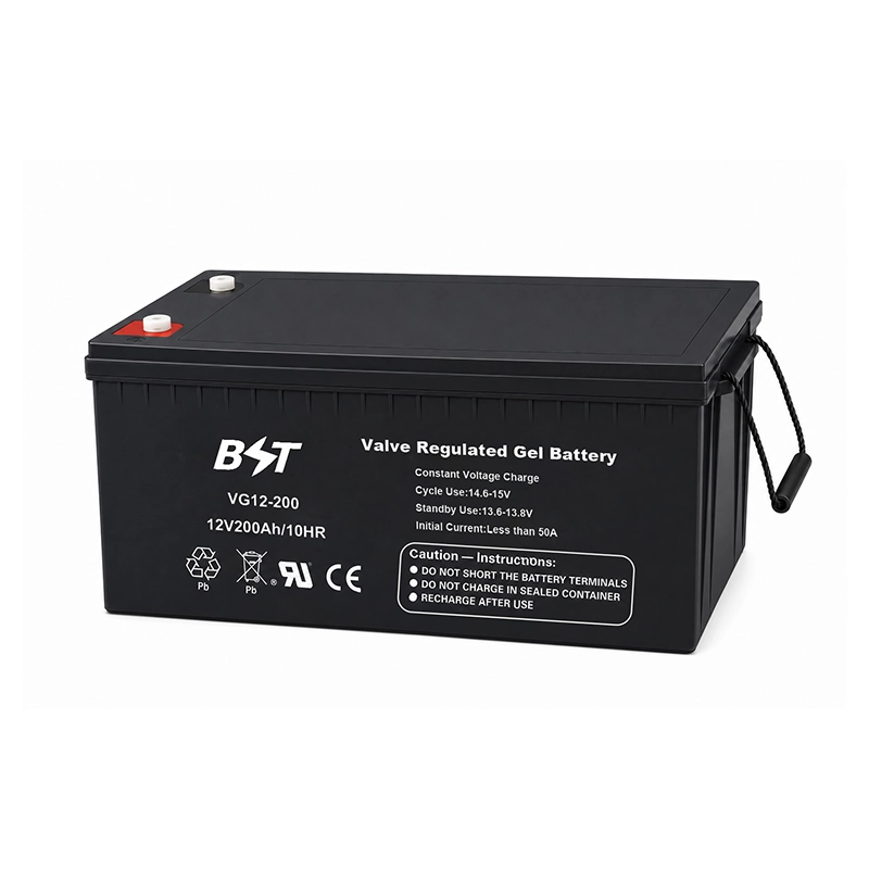 VG12-200 Valve Regulated Gel Battery 12V200AH 12-15 Years Float Design Life 1200 Cycles