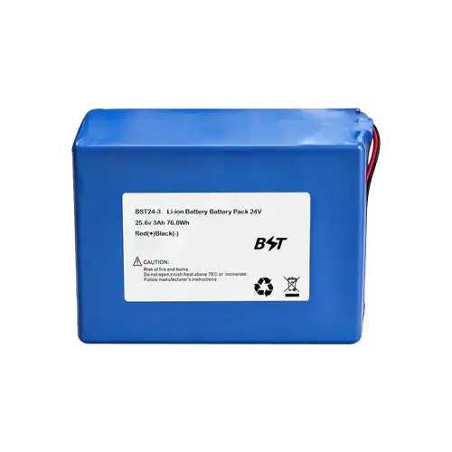 BST24-3-LI discharge voltage characteristic chat 25.6v 3Ah 76.8Wh LiFePO4 Battery Pack 24V Battery Pack Lithium Iron Phosphate (LiFePO4) 3000mAh